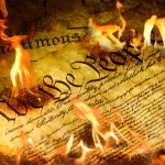 constitution burning